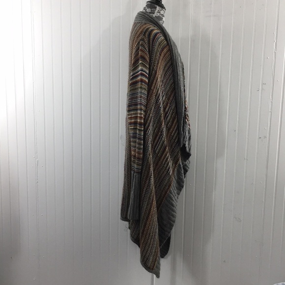 Jeans By Buffalo Gray Tan Knit Cardigan Sweater Womens Small Open Front Acrylic - Picture 2 of 10